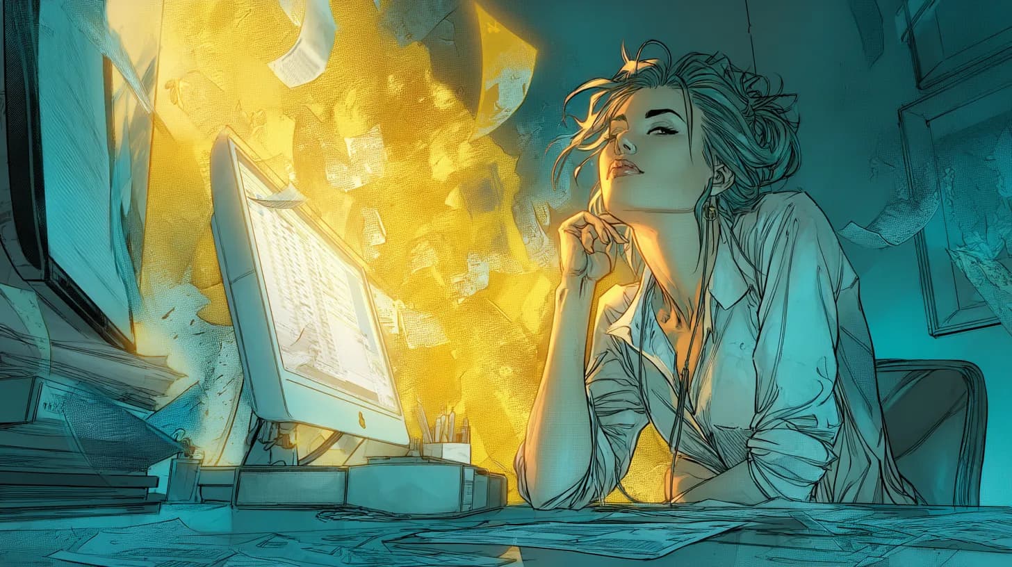 freelancer late night working on invoices