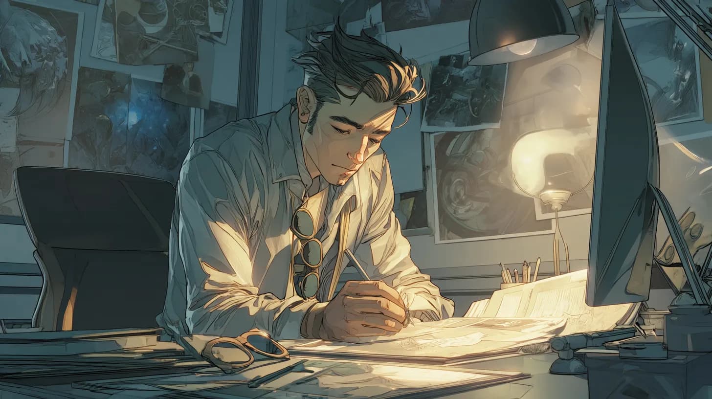 Freelancer arranging invoice layout