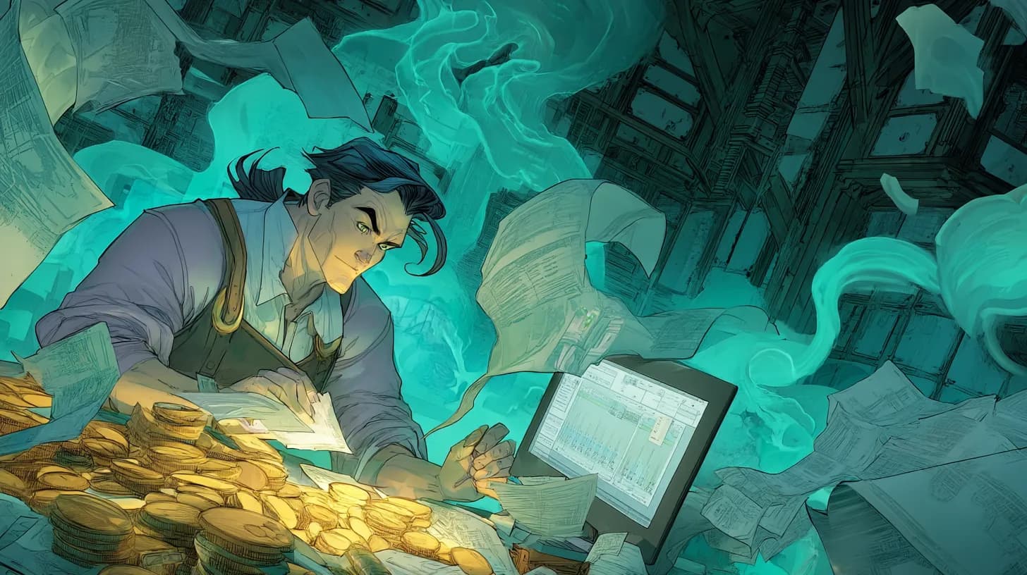 Freelancer reviewing a stable monthly cashflow cycle