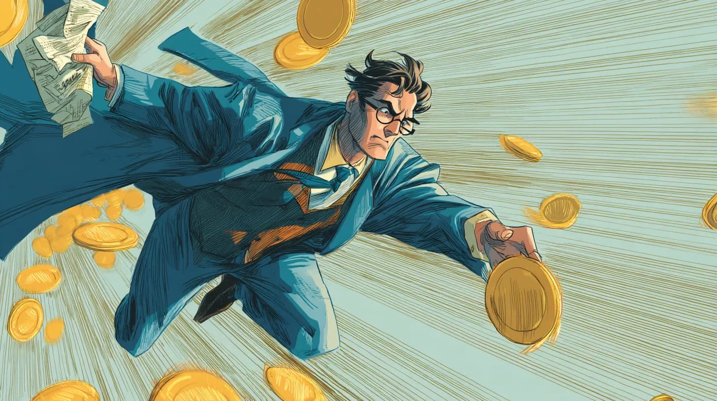 Client observing a payment countdown, reacting only near the deadline