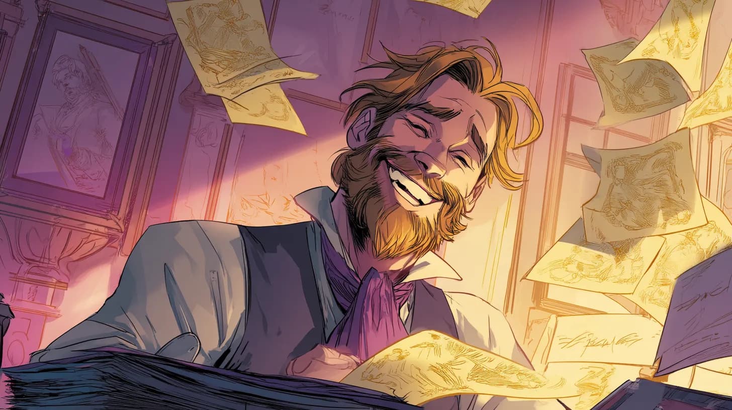 Minimal desk with glowing invoice on screen and muted background