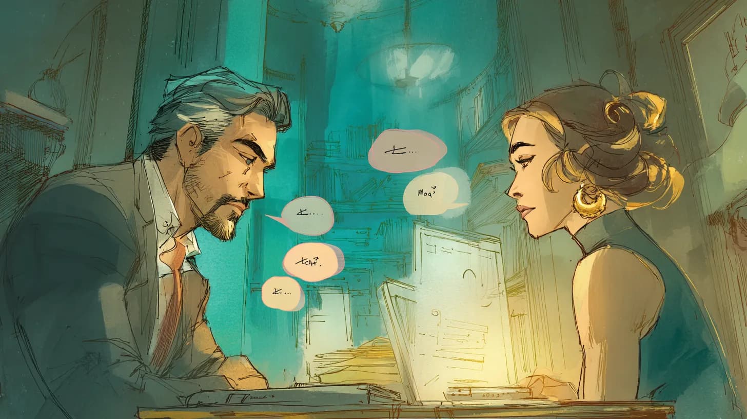 Freelancer sending a friendly message within the invoice view as client replies through portal interface